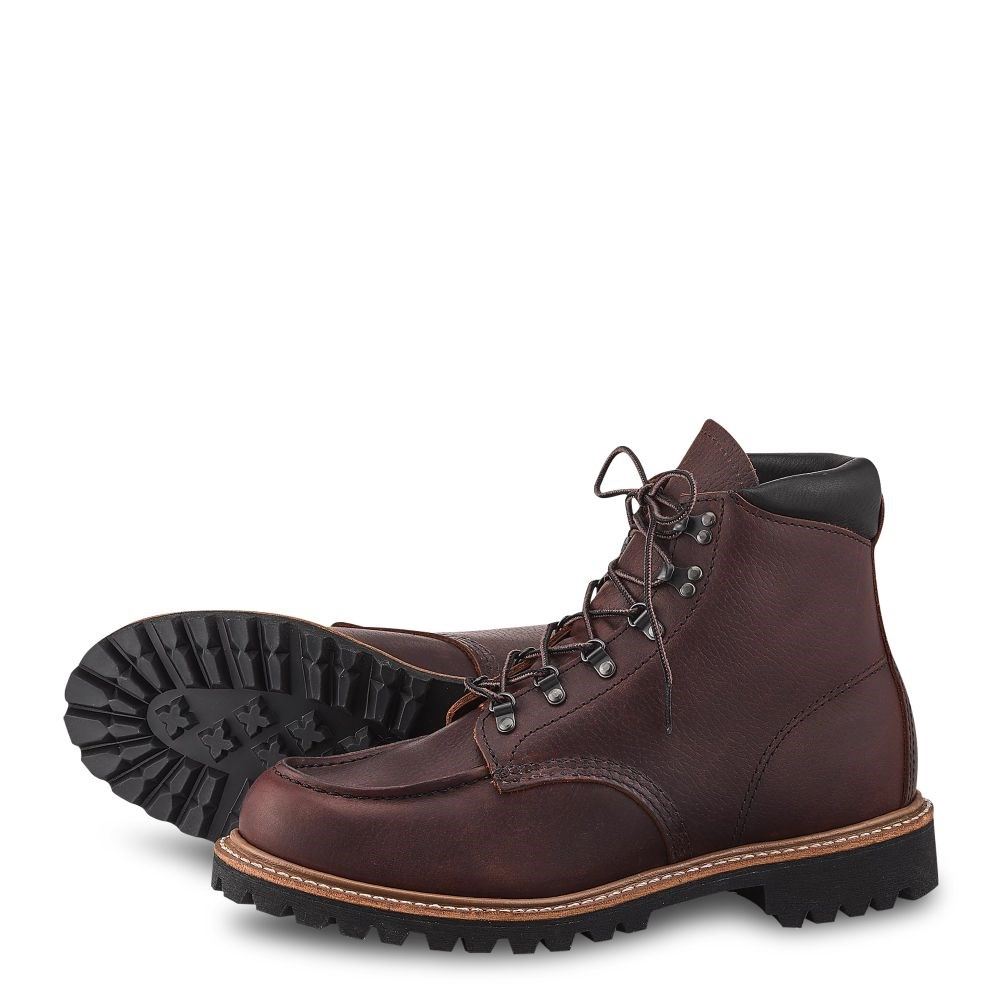 Red Wing Sawmill 6-Inch Boot in Briar Oil-Slick Leather Laarzen Heren Bordeaux - 2927